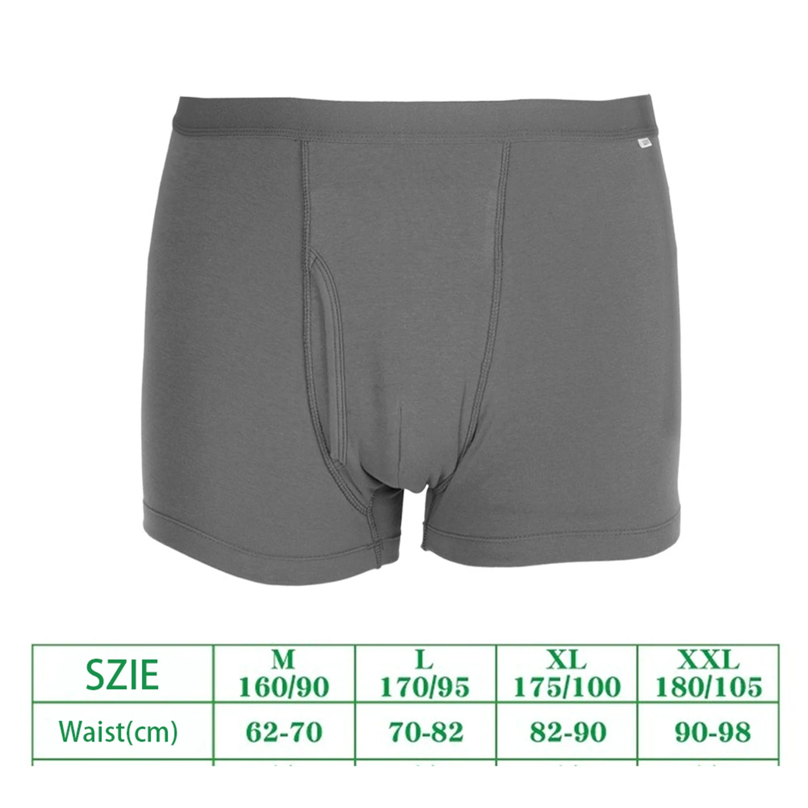 Adult Diaper Men's Washable Incontinence Shorts Open Underwear Adult Patient Reusable Breathable Pant Diaper for Travel Hospital