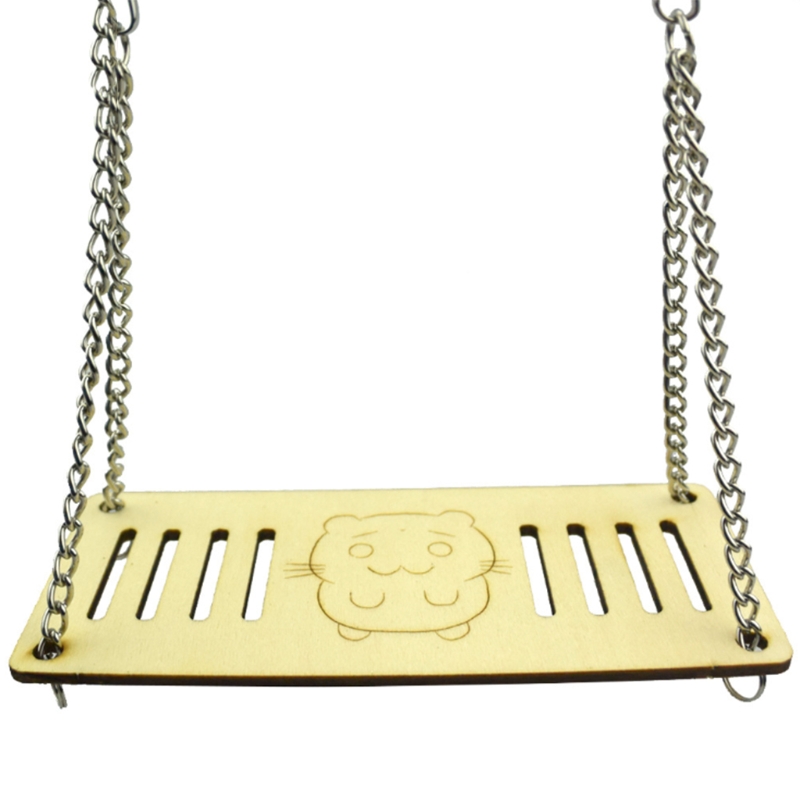 Hamster Maze Wooden Tube Tunnel Cage Seesaw House Swing Small Animals Pet Interactive Play Rest Exercise Toys for Rat Mouse Mice