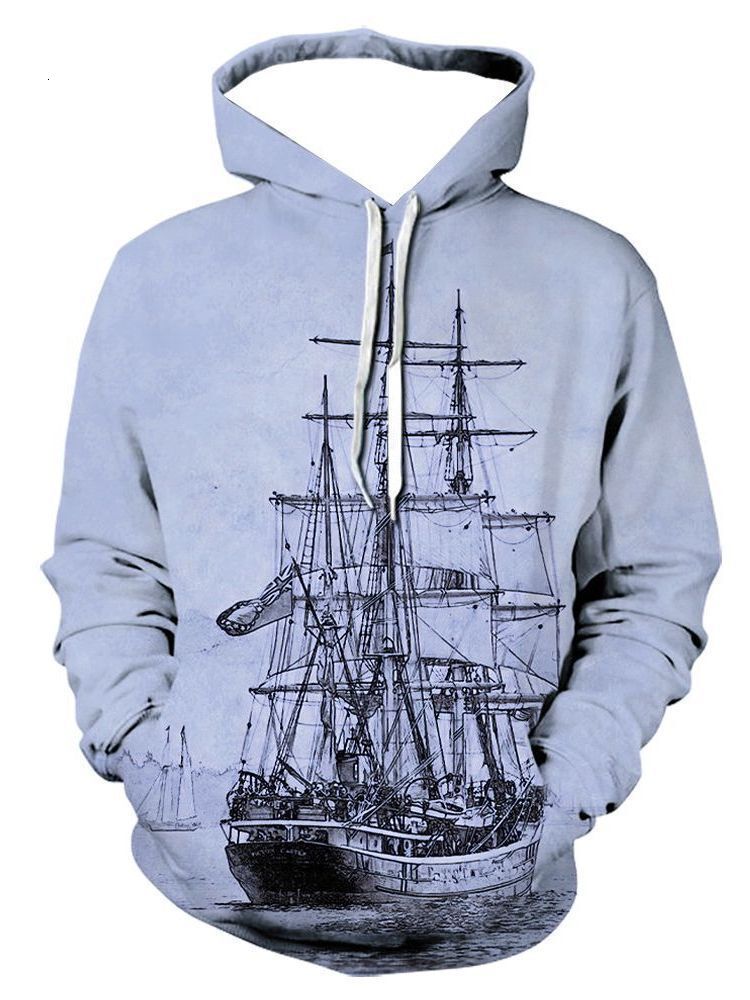 Designer's new 3D with digital printing for men's street sports fashion trend hoodie