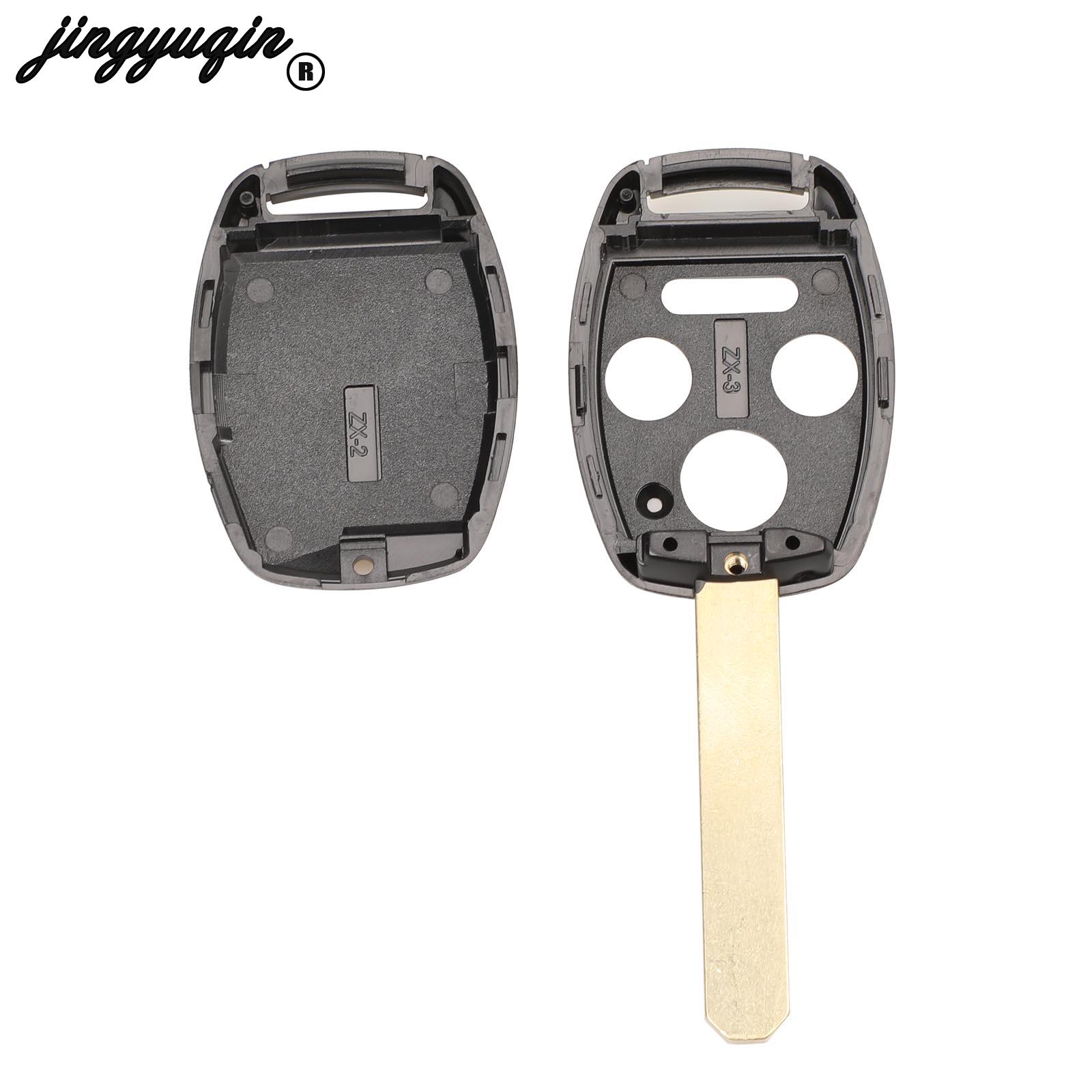 jingyuqin 10pcs 2/3/4 Buttons Car Remote key shell Fob For HONDA Accord Civic CRV Pilot Fit 2007 2008 2009 2010 2011 2012 2013 35615 5 14426