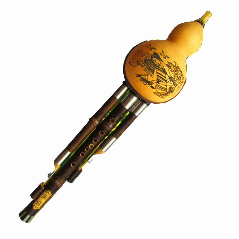 Black Bamboo ThreeTone Hulusi Flute Gourd Flauta Crashproof Calabash Flute Hulusi Folk Instrument Professional Calabash Hulusi