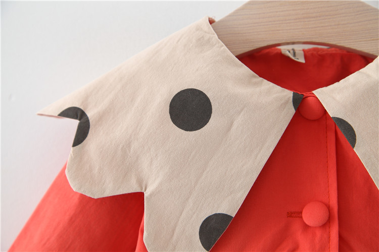 Baby Solid Color Girl Outewear Autumn Children Thin Coat Doll Long Sleeve New Infant Windbreaker Coat Kids Sweet Jacket
