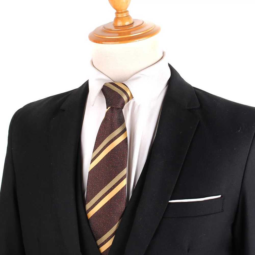 Brown Color Ties For Men Women Striped Neck Tie For Party Busin Classic Paisley Coffee Neckties Coffee Wedding Neck Tie GiftsX241111