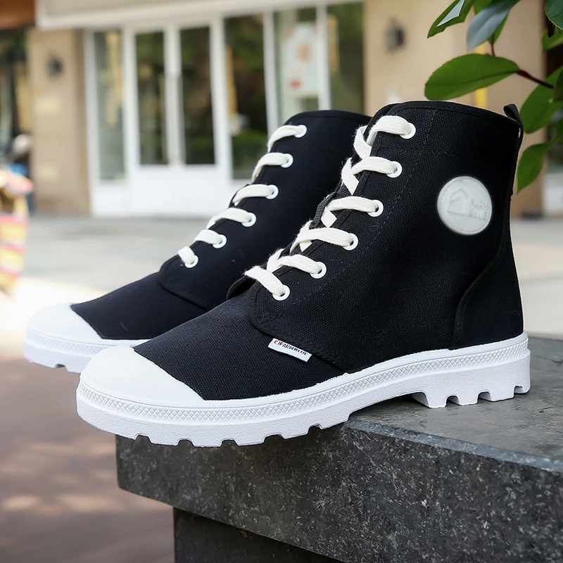 Canvas Men Shoes High Top Ankle Military Tactical Male Boots Casual Men's Sneakers All Seasons Unisex Denim Botas de Mujer eaba 's