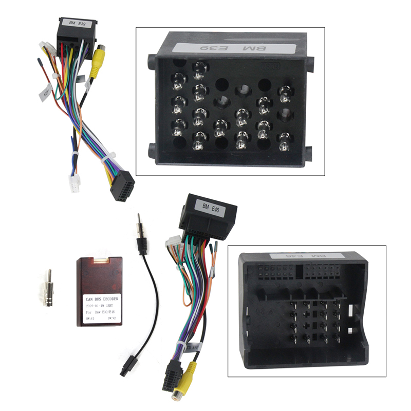 2 DIN Android Radio frame For Bmw E46 / M3 / 318i / 320i / 325i / 330/335 1998-2006 Car Multimedia Fascia Cable Mounting Frame
