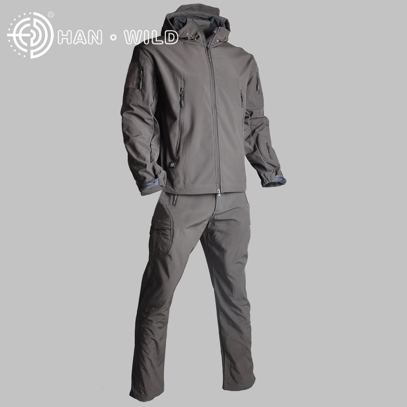 Army Military Hunting Suits Outdoor Waterproof Windproof Jacket Or Pants Climbing Hiking Clothes Sharkskin Men Tactical Sets