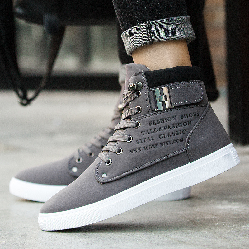 Spring And Autumn Trainer's New High Top Sports Shoes For Male And Female Students Outdoor Warm Snow Boots Korean Edition Fashion Thick Flat Casu