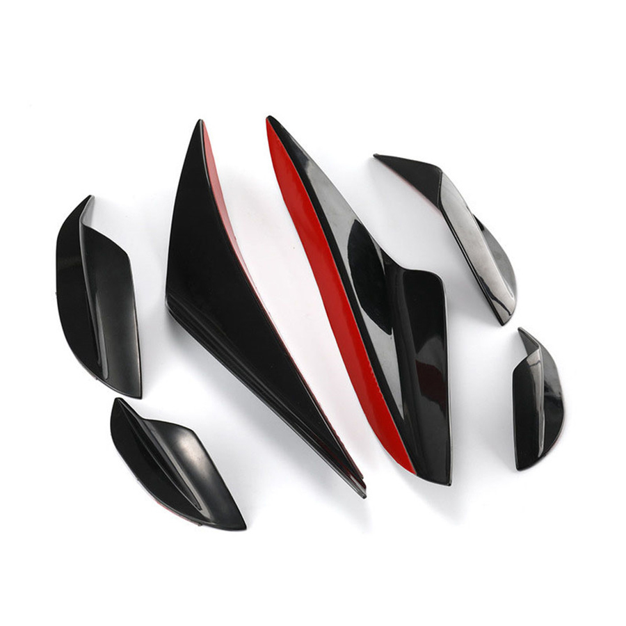 6Pcs/Kit Front Bumper Canards Fins Splitters Glossy Black Car Body Spoiler Kit 2025 For E90 new E92 E93 M3 2005 - 2012