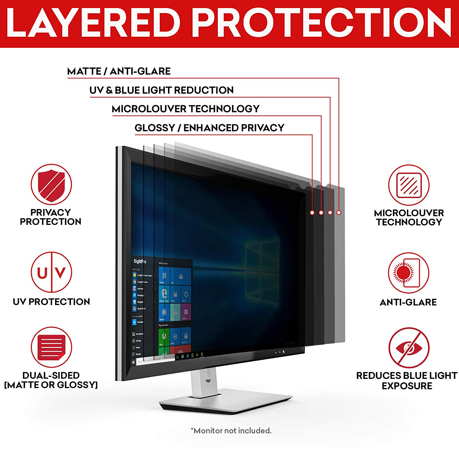 23.0 Inch(Diagonal) Privacy Filter Screen Protector Film for Widescreen Desktop Monitors 16:9 Ratio