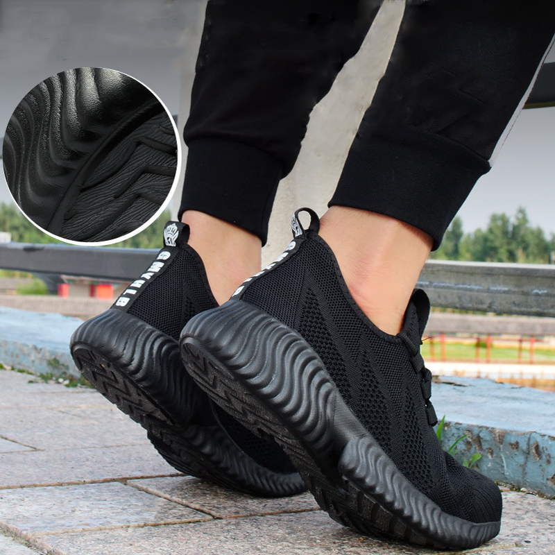 Size Large 49 Work Safety Men Steel Toe Cap work Sneakers Anti-smash Anti-piercing Indestructible Shoes Breathable Light 77ac