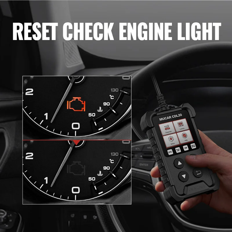 CDL20 MUCAR Car Full OBD2/EOBD Diagnostic Tools Automotive engine new system Professional Code 2025 Reader OBD 2 Scanner French PK KW310