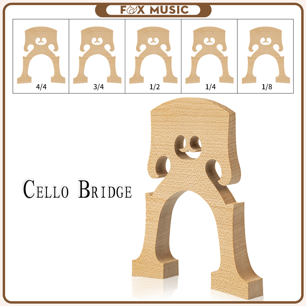 Standard Maple Cello Bridge Maple Bridge For Practice Use 2025 new 4/4 3/4 1/2 1/4 1/8 Cello Bridge