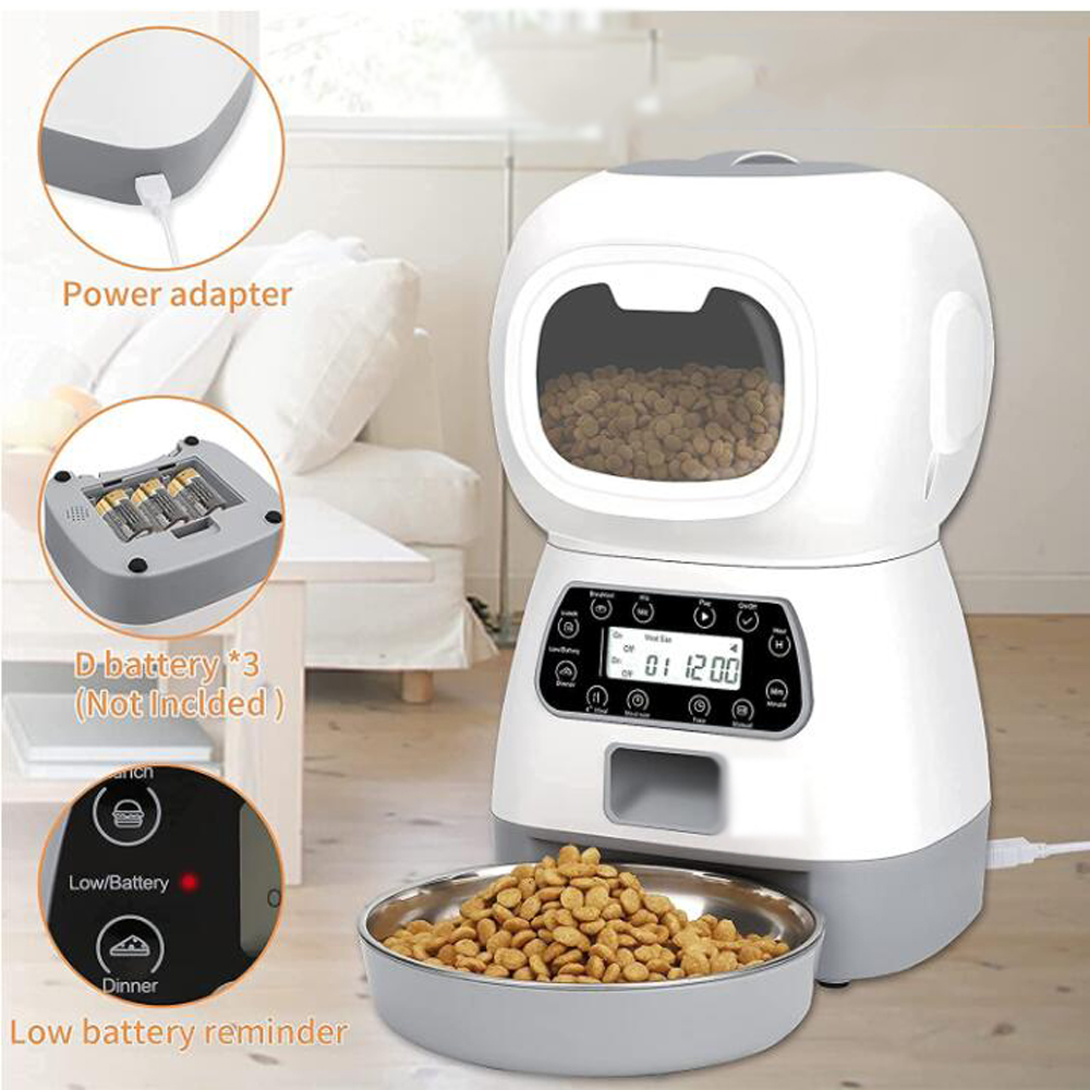 2026 new Automatic Pet for Cats WiFi Smart Slow Feeder Voice Recorder Large Capacity Timer Cat Food Dispenser 3.5L