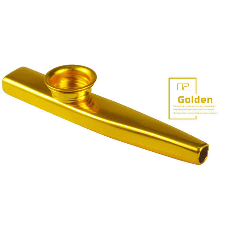 Metal Aluminum Alloy Light-weight Durable Portable Smooth Kazoo Harmonica Mouth Flute Kids Party Gift Kid Musical Instrument
