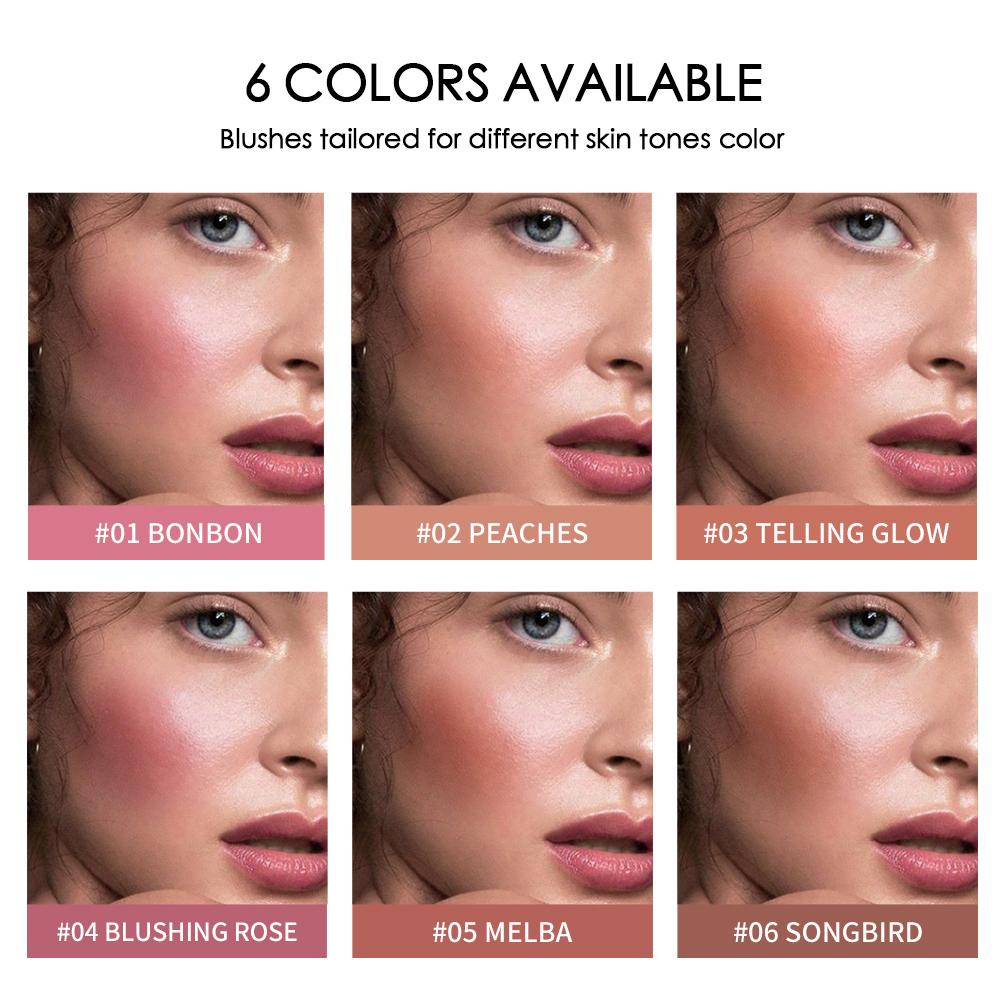 QIBEST Makeup Blush Powder Palette Cheek 8 Colors Blusher Face Contour Baked Blusher Cosmetics Powder Mineral Base Blush Palette