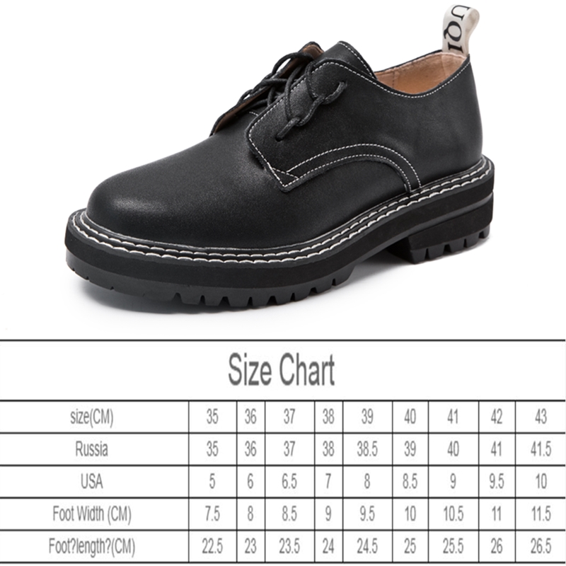 Retro Women Shoes Genuine Leather 2024 New Spring British Style Student Shoes Wild Thick Large Size Ladies Oxford Shoes