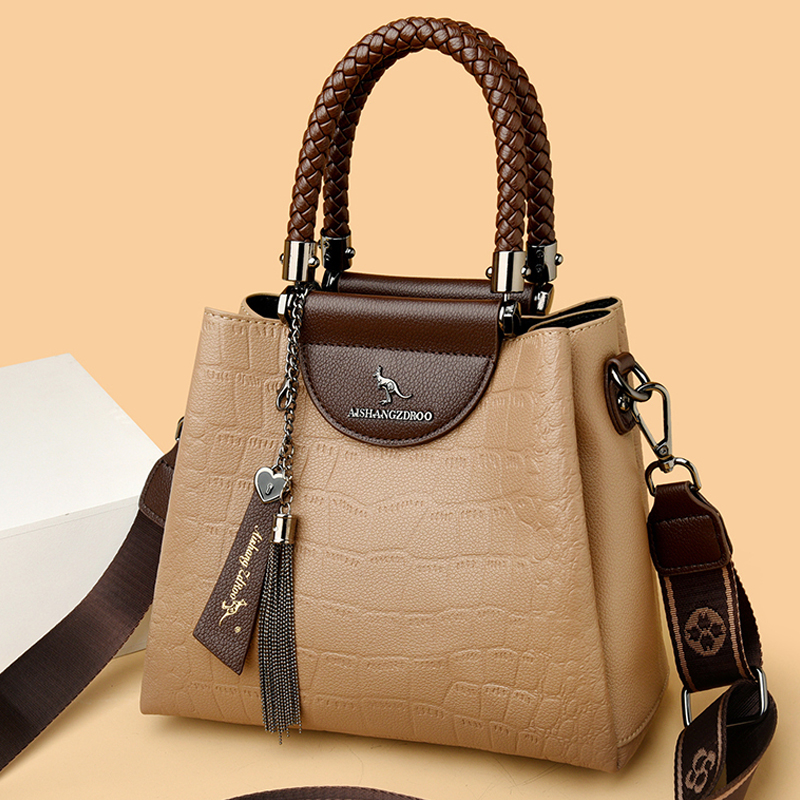 Women Stone Pattern Cross-body Bag Leather Woman Handbag Hot Selling Designer Totes Women Bag Large Brand Bags Luxury Sac A Dos