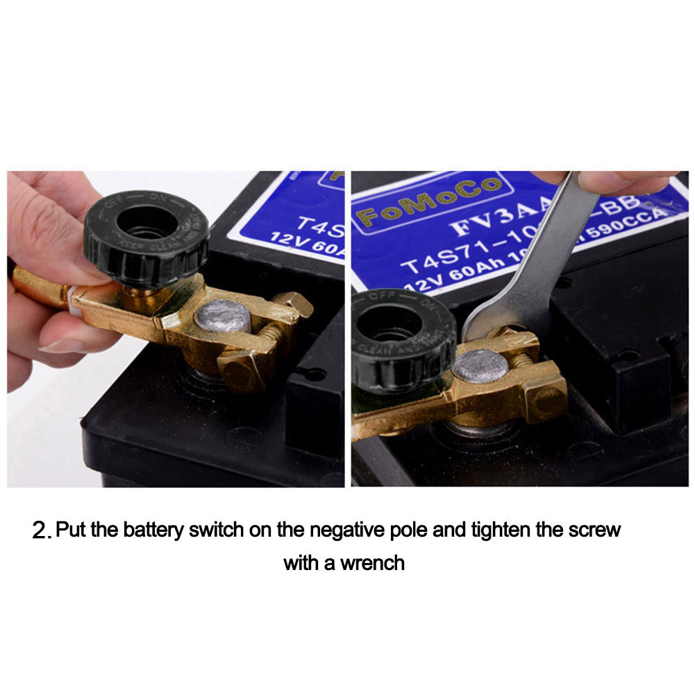 Universal Car Battery Switch Quick Cut-off Disconnect Isolator Switch for Trucks Auto Replacement Parts for 6V/12V/24V Batteries