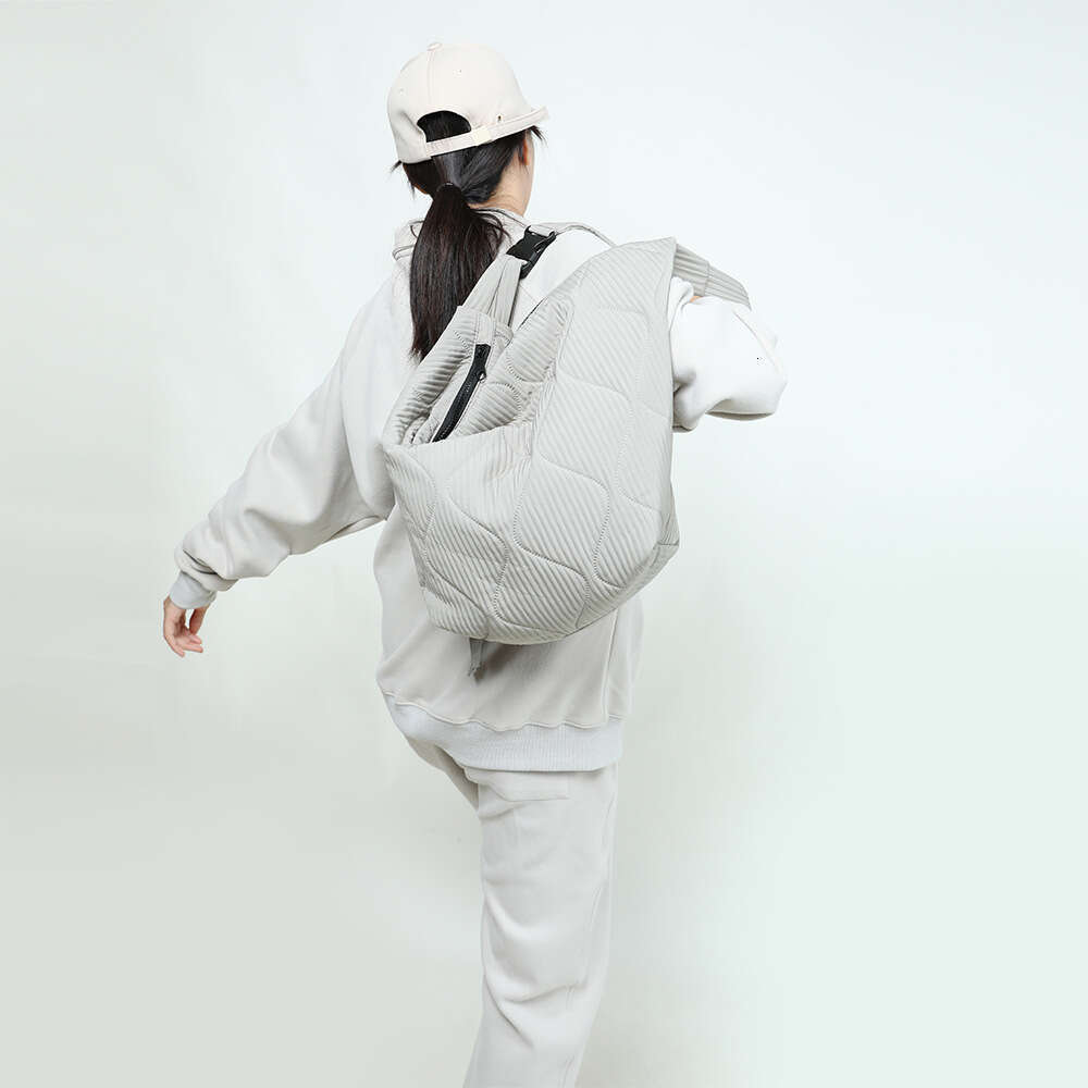 Autumn 2024 Women's New Nylon Down Filled Cotton Large Capacity Crossbody Dumpling Bag