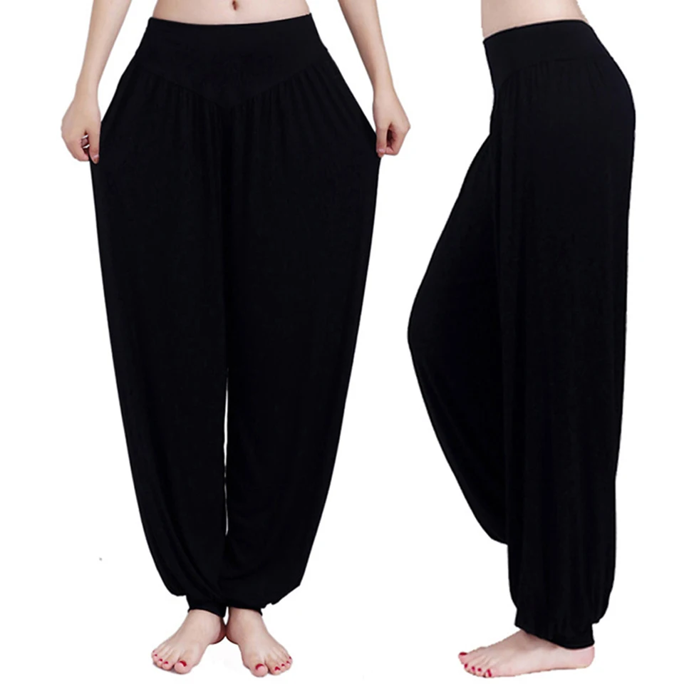 hot sale XXL plus size sport women yoga pants Colorful Harem Modal bloomers Dance Yoga TaiChi Full Length Pants Smooth legging Trouser