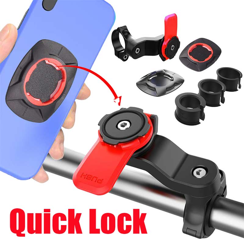 Quick Lock Mount Motorcycle Bicycle Phone Holder Stand Adjustable Support Moto Bike Handlebar Mirro Bracket For Xiaomi iPhone