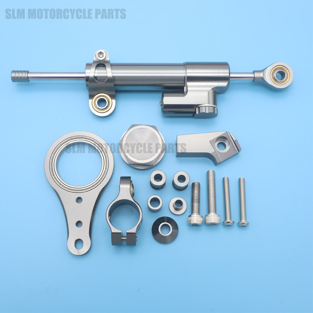 Motorcycle Steering Damper Stabilizer with Bracket Support For Kawasaki ZX6R 636 2005 2006 Accessories