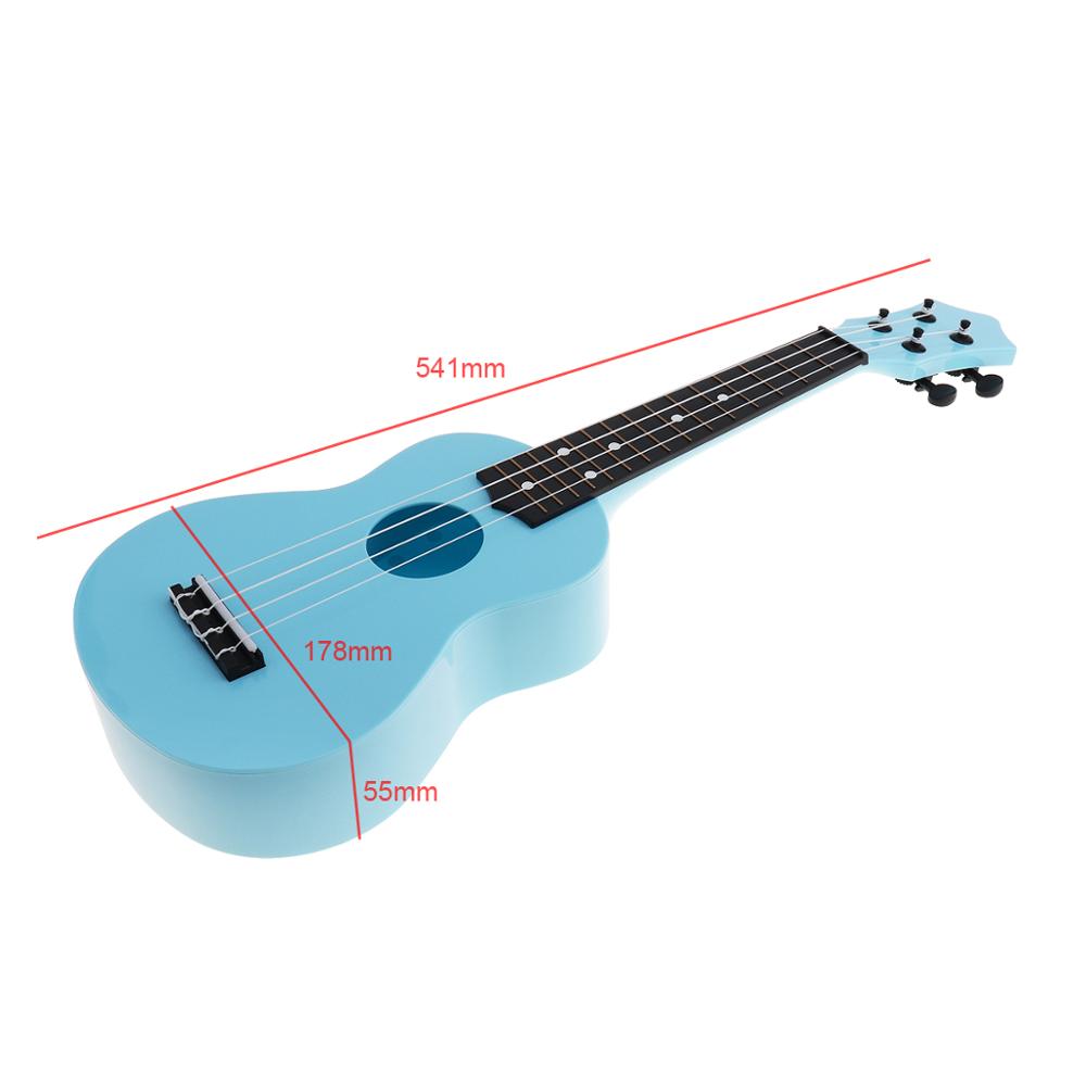 Ukulele 21" Soprano Ukulele 4 Strings Acoustic Colorful Hawaiian Guitar Musical Stringed Instrument for Beginners