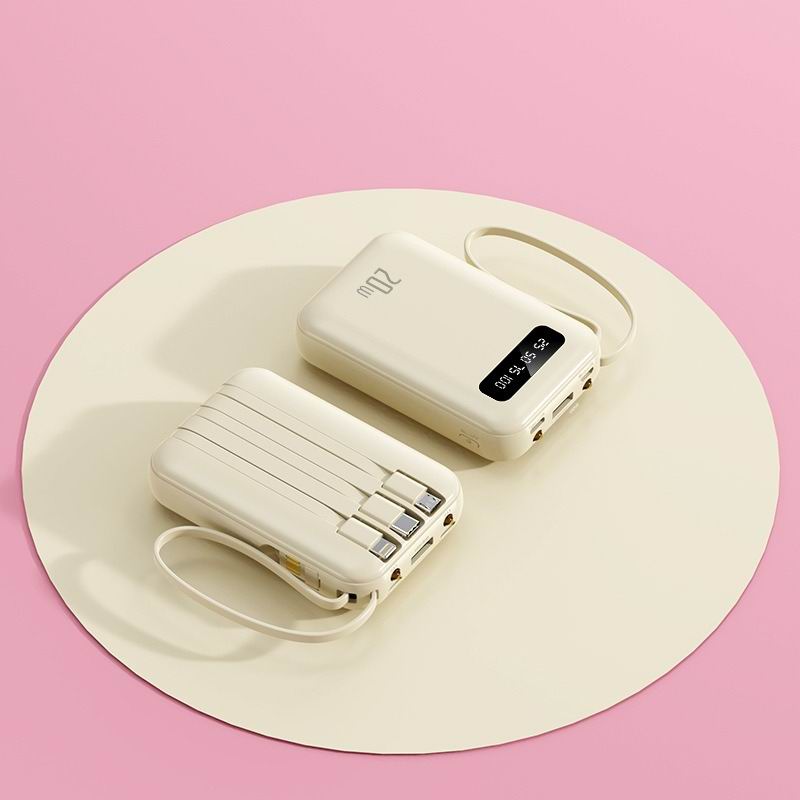 Portable Mini Power Bank - 20000mAh Capacity, Rapid Charge USB-C & MicroUSB, LED Screen