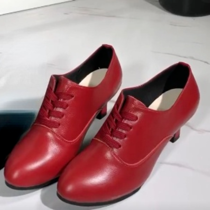 Salsa Dance Shoes Women Latin 2025 Dance new Shoes Genuine Leather Heels 5 Cm Red Soft Bottom Modern Party Ballroom Tango Dancing Shoes