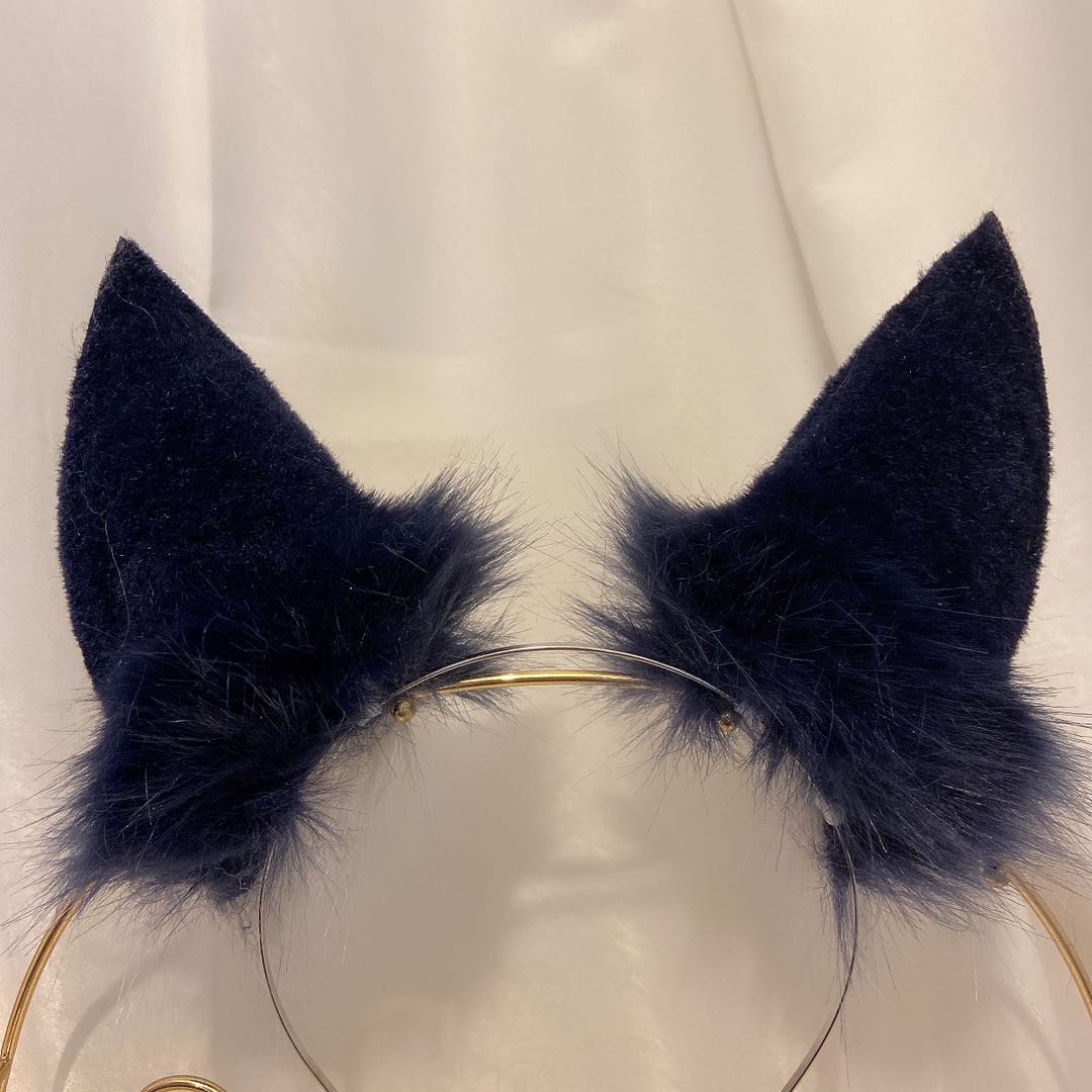 Custom Hand Made Ahri Cosplay Wolf Fox Ears Hair Hoop For KC new Cosplay 2025 Party Game Costume Accessories