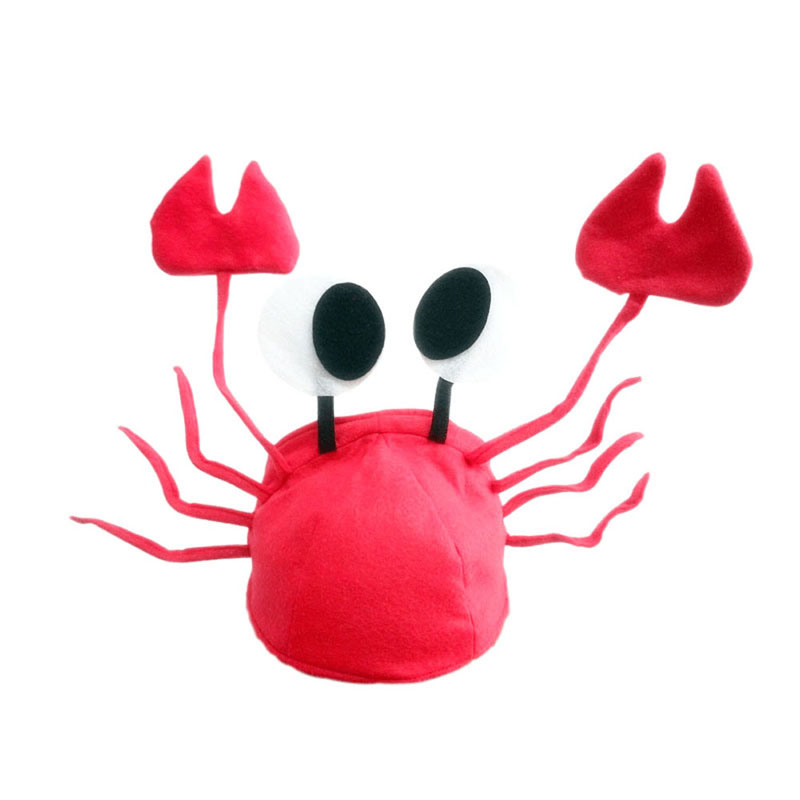 Drop Ship&Wholesale Halloween Christmas Cute Red Lobster Crab Hat Adult Fancy Party Costume Cap Gift Oct.14