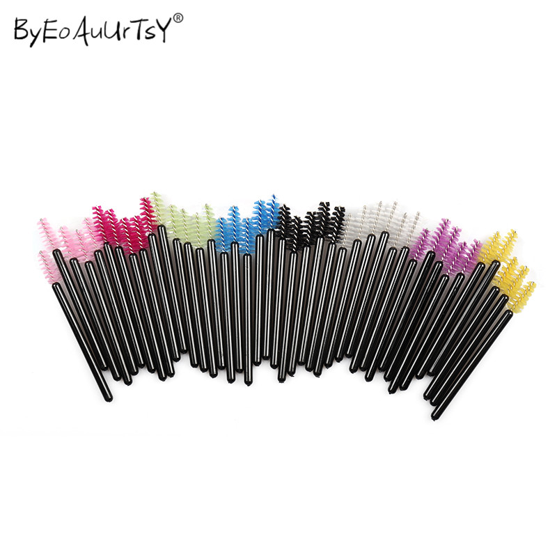 b f Disposable Eyelash Brushes Micro Pcs Pack Mascara Wands Applicator Wand Brush Comb Spoolers Makeup Tools Kit