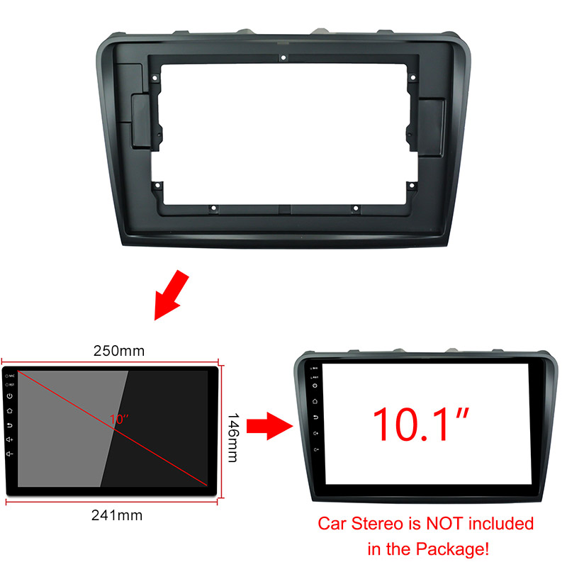 10.1 Inch Car Fascias for JEEP Grand Cherokee COMPASS PATRIOT Double Din Car DVD Frame Adaptor Mount Panel Dash Install Kit