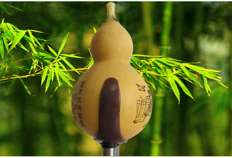 Black Bamboo ThreeTone Hulusi Flute Gourd Flauta Crashproof Calabash Flute Hulusi Folk Instrument Professional Calabash Hulusi