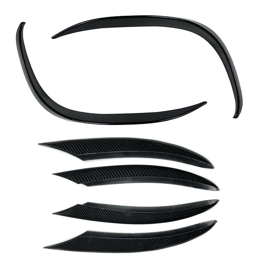 For Mercedes Benz C Class C200 C260 W205 2019-2023 Car Front Fog Lamp Strip Air Intake Grille Slats Trim Cover Auto Accessories e0f6e