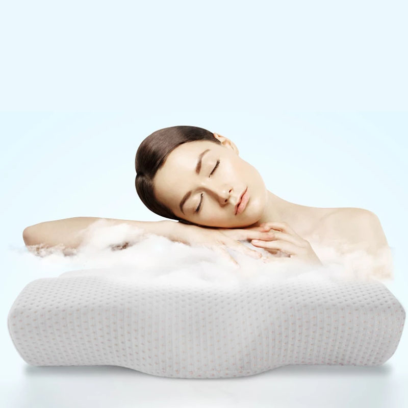 Comfortable Slow Rebound Latex Neck Pillow Orthopedic Memory Foam Cervical Pillows Bedding Cervical Vertebra Pain Alleviate Pad