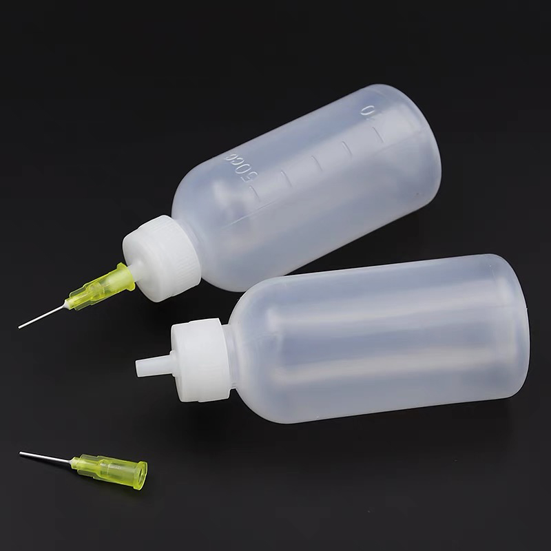 50ml Plastic Liquid Bottle With Needle For Rosin Solder Flux Paste Alcohol 502 Glue Dispenser Drop iPhone Repair Tools