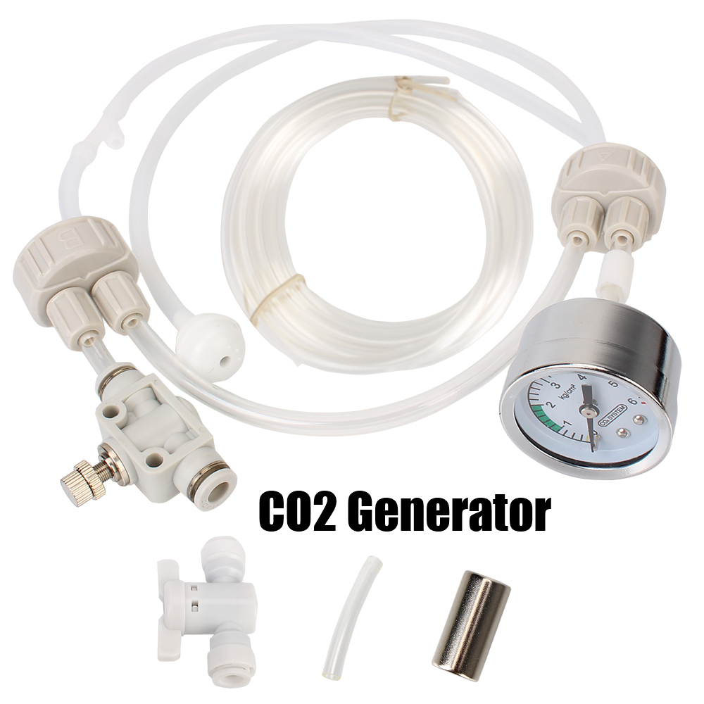 With Pressure Air Flow Device For Fish Tank Water Grass Aquarium Supplies CO2 Generator System Kit DIY CO2 Valve Diffuser