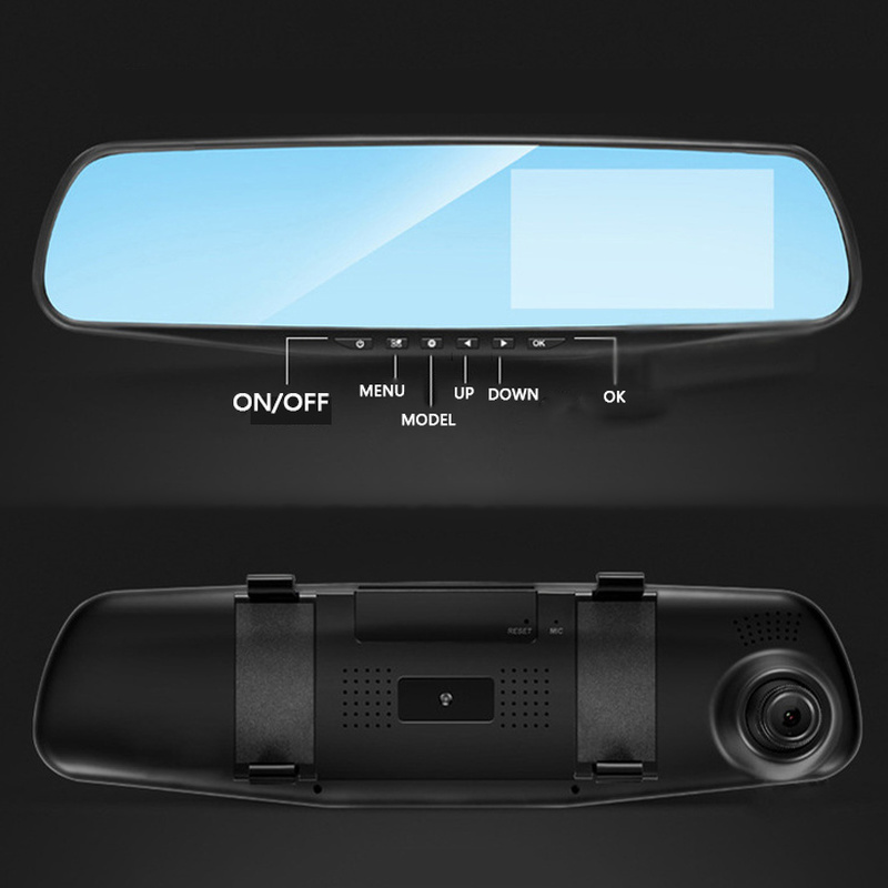4.3/2.8inch Car DVR Rearview Mirror Driving Recorder new 1080P Auto Dual Lens Dahscam 2025 Rearview Camera Car Electronics Accessories