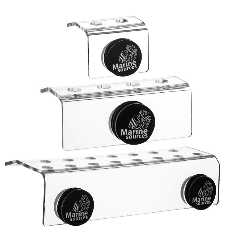 Marine Sources Aquarium Acrylic Magnetic Coral Frag Racks Plug Holder Bracket for 15mm Glass Thickness