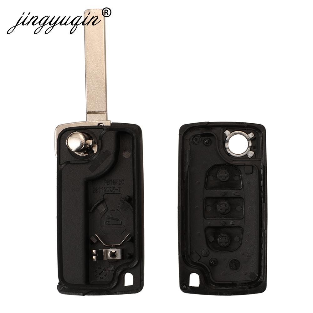new jingyuqin 3B Flip Remote Van Car Key For Peugeot Parer Expert Citroen Berlingo Dispatch (Van) Folding Ce0523 2025 ce0536 HU83 VA2