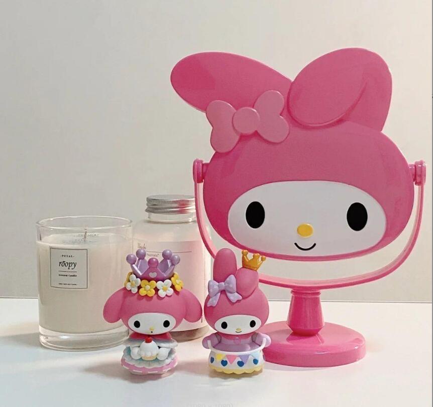 Fashion Cartoon girl desk Melody Mirror student bed room make up mirror
