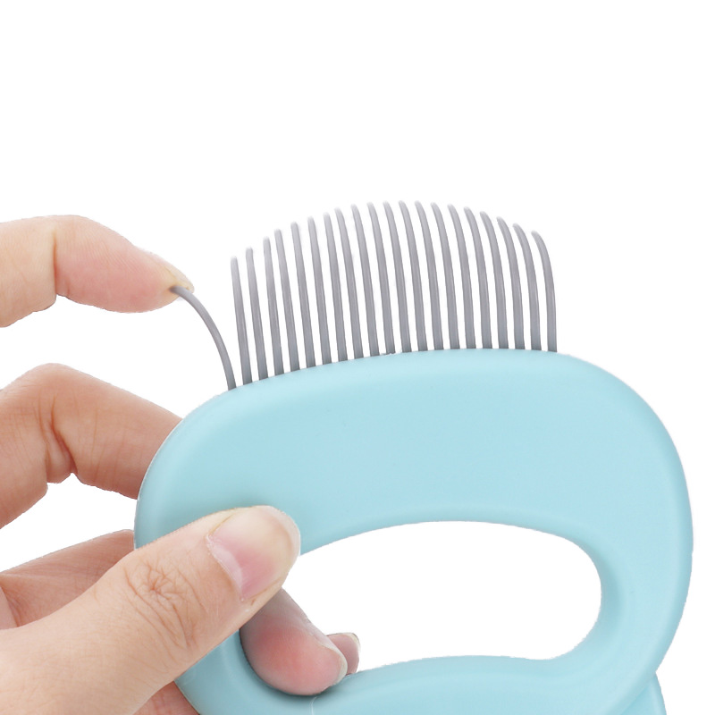 Pet Massage Brush Shell Shaped Handle Pet Grooming Massage Tool To Remove Loose Hairs Only For Cats