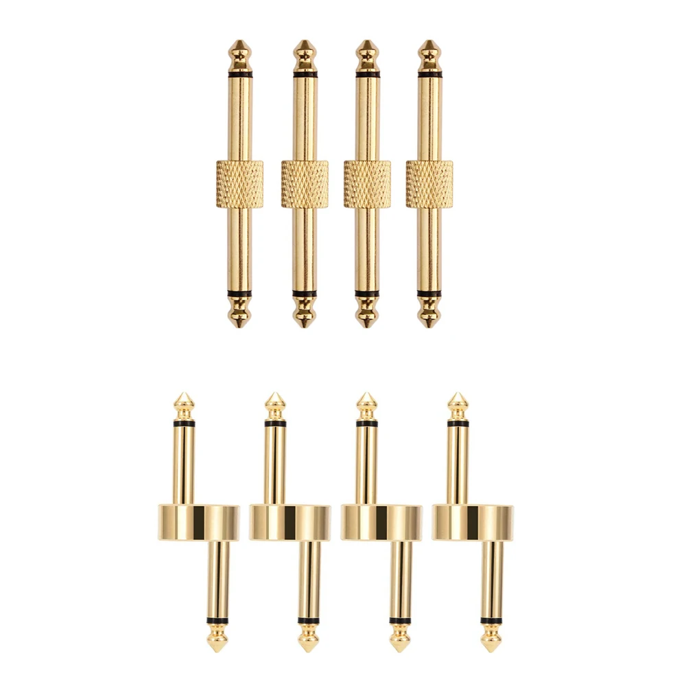 4pcs Guitar Effect Pedals Connector Adapter Straight Z Type Audio Coupler Music Instrument Pedal Board Accessories New