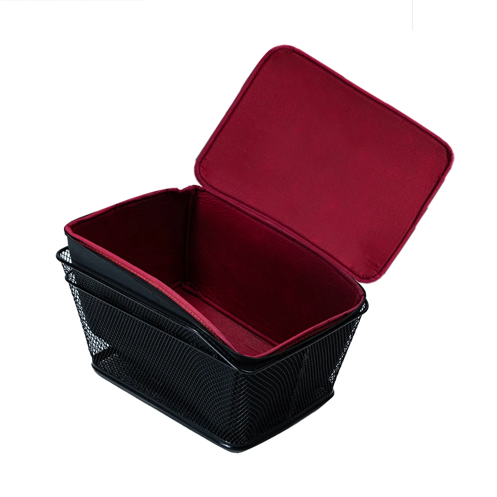 Rear Bike Basket Cycling Bag Large Capacity Metal Wire Bicycle Basket Waterproof Rainproof Cover