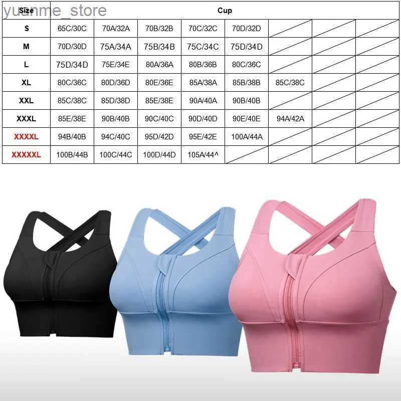 Yoga Outfits Cloud Hide Big Breast Sports Bra High Support S-5XL Underwear for Ladies Women Fitness Yoga Tank Top Plus Size Running Shirt Y240410