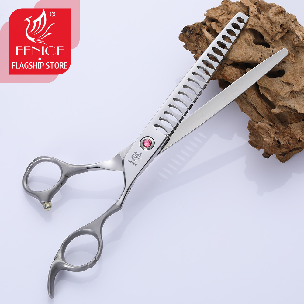 Fenice 7 inch professional dog thinning scissors in dog scissors for pet grooming shears ножницы для стрижки собак maka tijeras