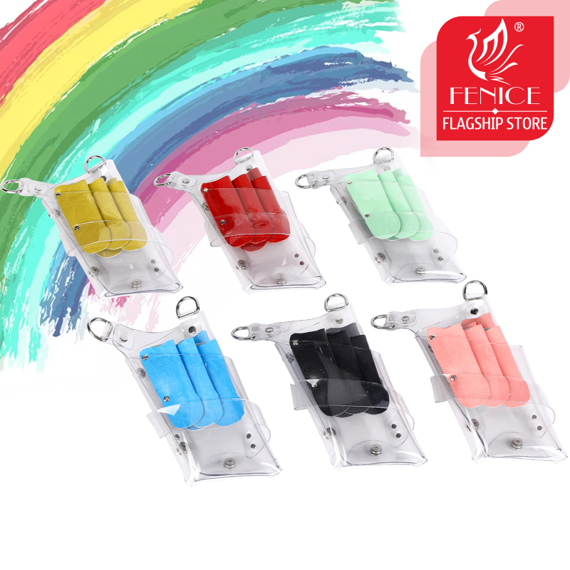 Fenice Pouch Case with Waist Shoulder Belt Holster Scissors Clips Combs PU Leather Holder Bag for Pet Scissor Hairdressing Salon