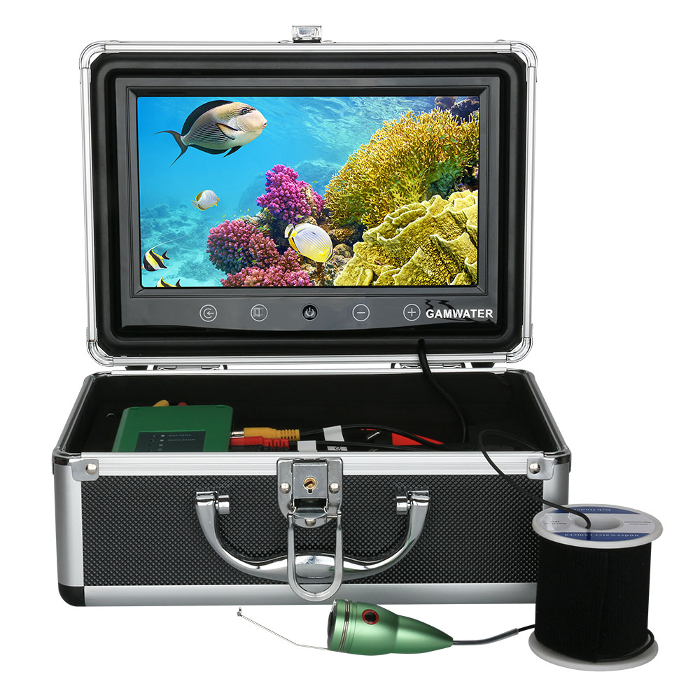 MAOTEWANG 1000TVL Underwater Fishing Camera Fishfinder Kit 6 PCS White LED Lights With 9" Inch Color Monitor For ICE/SEA Fishing