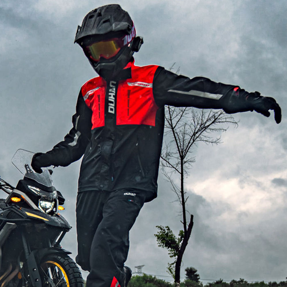 KEMIMOTO Motorcycle Raincoat new 2025 Jacket Pants Suit Reflective Off-road Moto Racing Suits Motorcycle Jacket Men Rainproof Waterproof